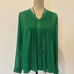 MICHAEL Michael Kors Green Patterned Blouse